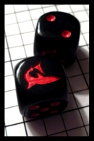 Dice : Dice - 6D - Sharks Black and Red by jspassnthru - Ebay Mar 2011